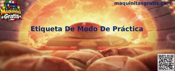 Ejemplo visual para identificar una Etiqueta De Modo De Práctica en Maquinitas Gratis