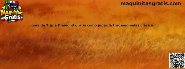 Ilustración introductoria de Triple Diamond gratis, tragamonedas clásica con carretes, símbolos tradicionales y diamantes